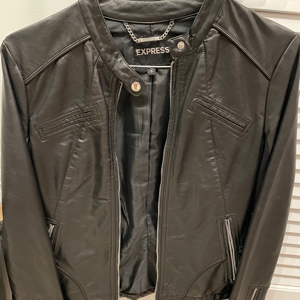 Express Black Leather Jacket